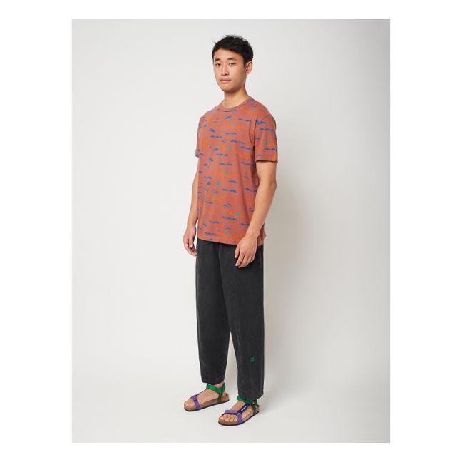 Swimmer Oversize Organic Cotton T-Shirt | Terracotta