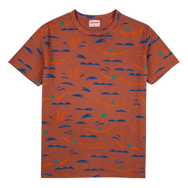 Swimmer Oversize Organic Cotton T-Shirt | Terracotta
