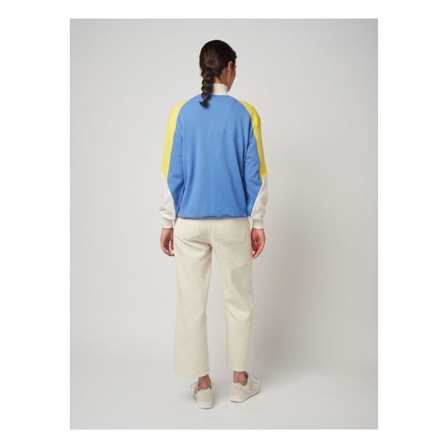 Sweatshirt Reißverschluss Bio-Baumwolle | Blau
