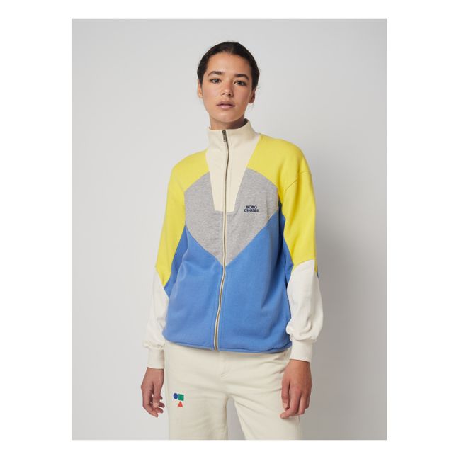 Sweatshirt Reißverschluss Bio-Baumwolle | Blau