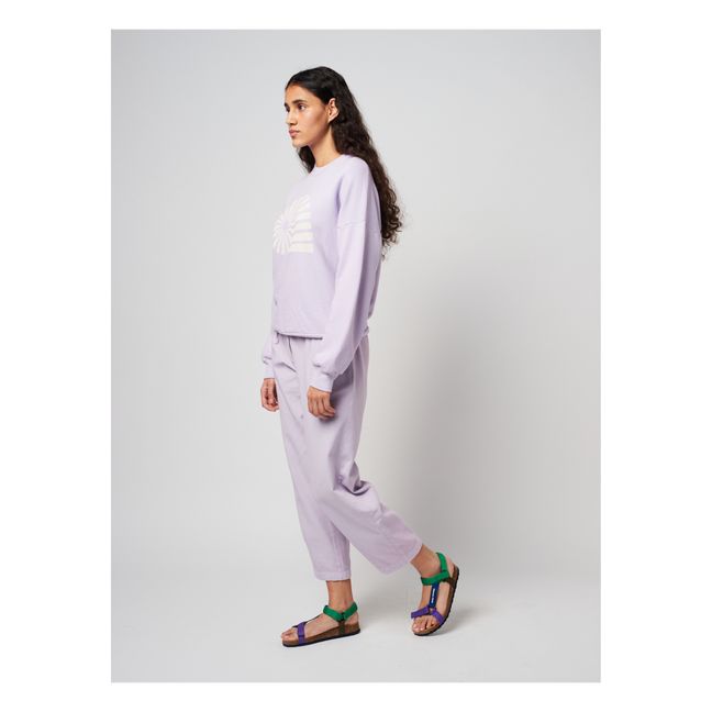 Sweatshirt aus Bio-Baumwolle Muschel | Lila