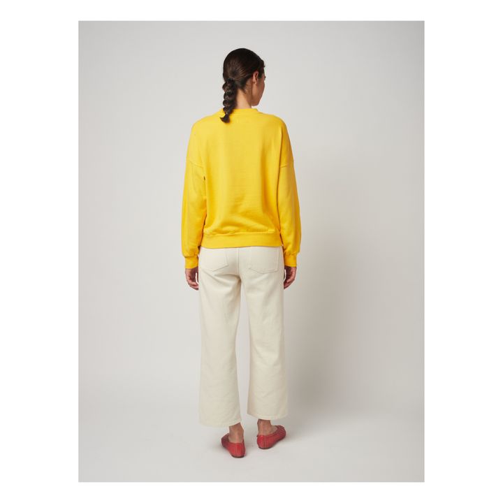 Living In A Shell Organic Cotton Sweatshirt | Yellow- Product image n°5