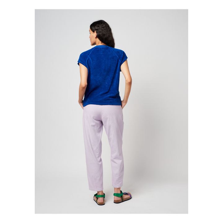 Camiseta tejido toalla de algodón ecológico Pelican | Azul- Imagen del producto n°5