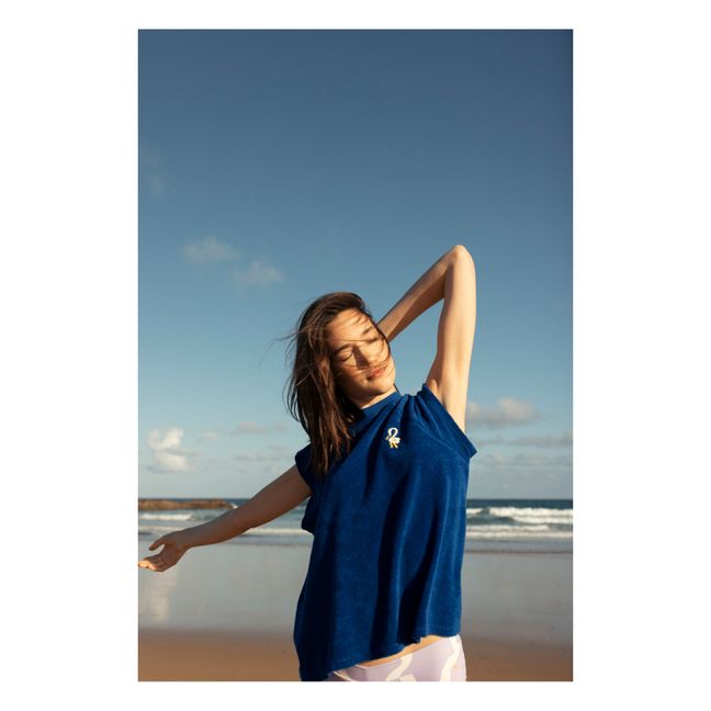Pélican Organic Cotton Terry Cloth T-shirt | Blue