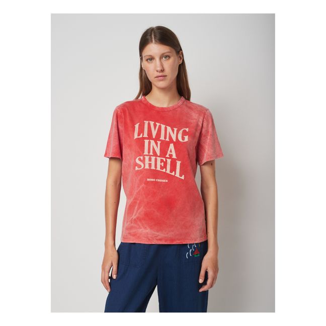 Living In A Shell Organic Cotton T-Shirt | Red
