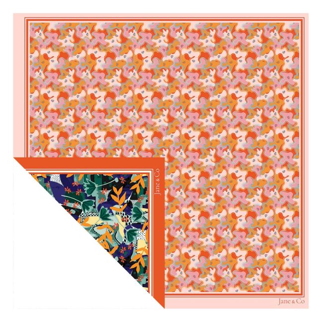 Foulard reversibile Clementine/Marie 90x90cm | Arancione