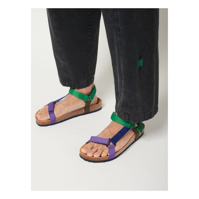 Sandali bicolore | Verde