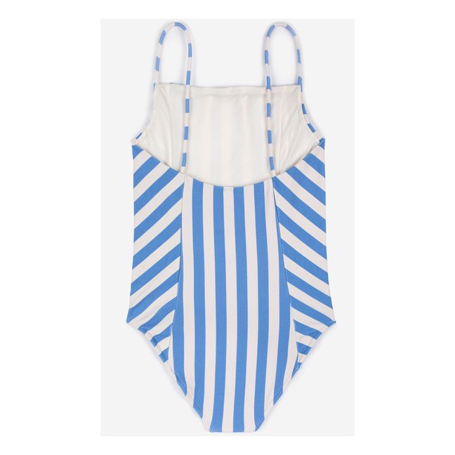 Striped One-Piece Swimsuit | Blau