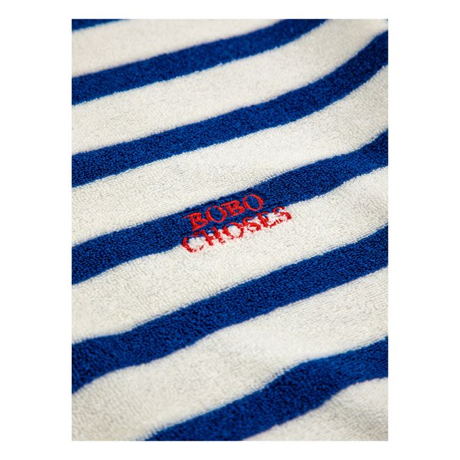 Striped Organic Cotton Terry Sweatshirt | Ecru