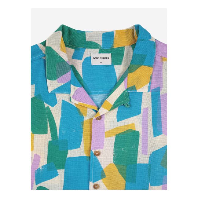 kurzärmeliges Hemd aus nachhaltiger Baumwolle | Seidenfarben