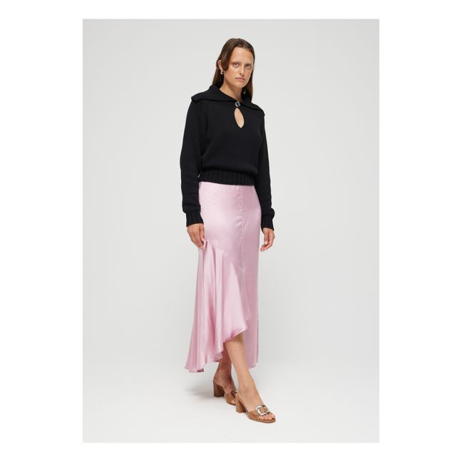 Satin Asymmetric Skirt | Rosa