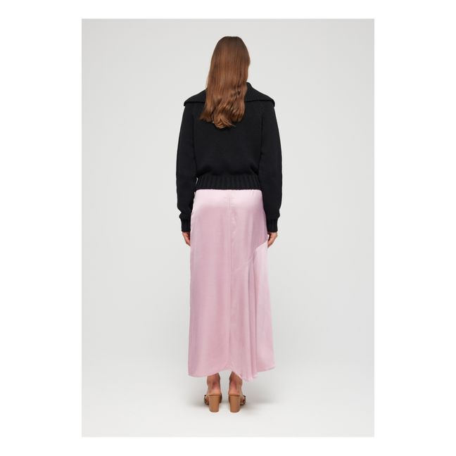 Satin Asymmetric Skirt | Rosa