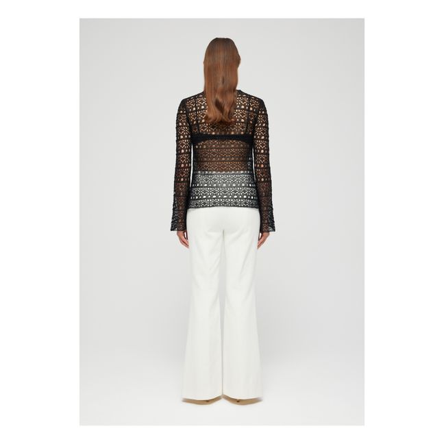 Macramé Top | Nero