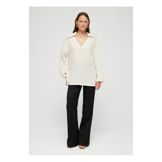 Top tunica in lino | Bianco
