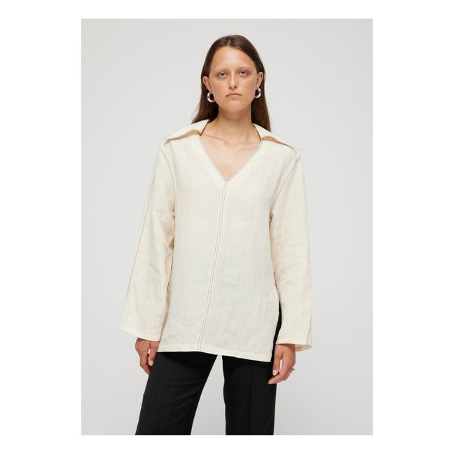 Top tunica in lino | Bianco