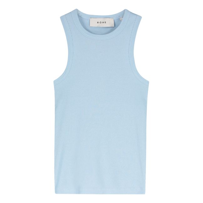 Camiseta interior acanalada | Azul Cielo