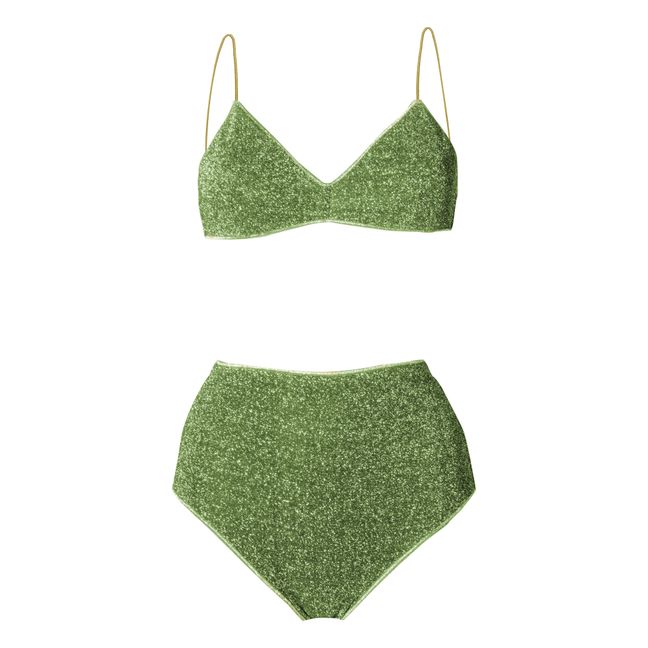 Lumière High-Waisted Bikini | Green