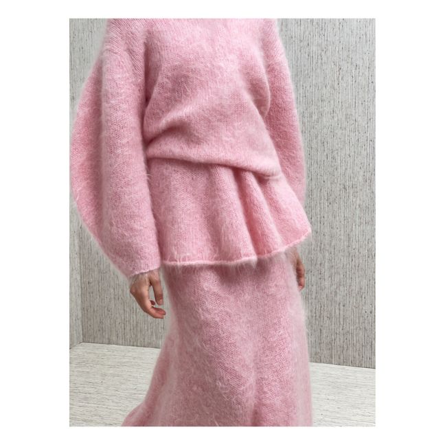 Hevina Mohair Skirt | Pink