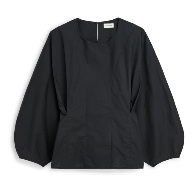 Blusa de algodón orgánico Maias | Negro