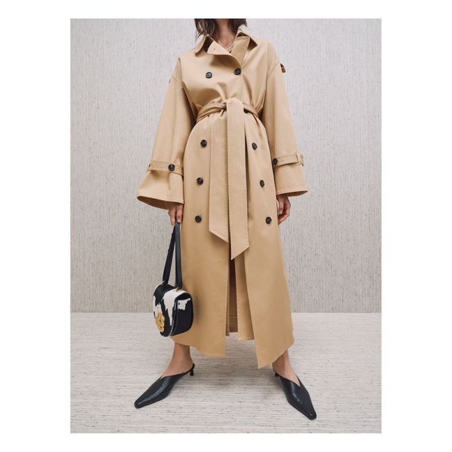 Trenca de algodón orgánico Alanis | Beige