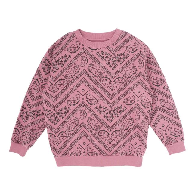 Sweatshirt Bio-Baumwolle Bandana | Rosa