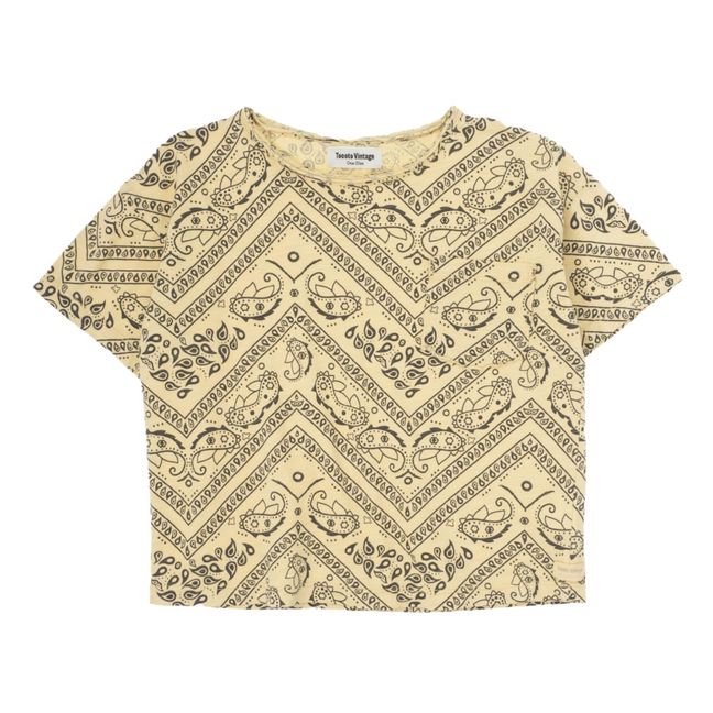 Bandana Print T-Shirt | Pale yellow
