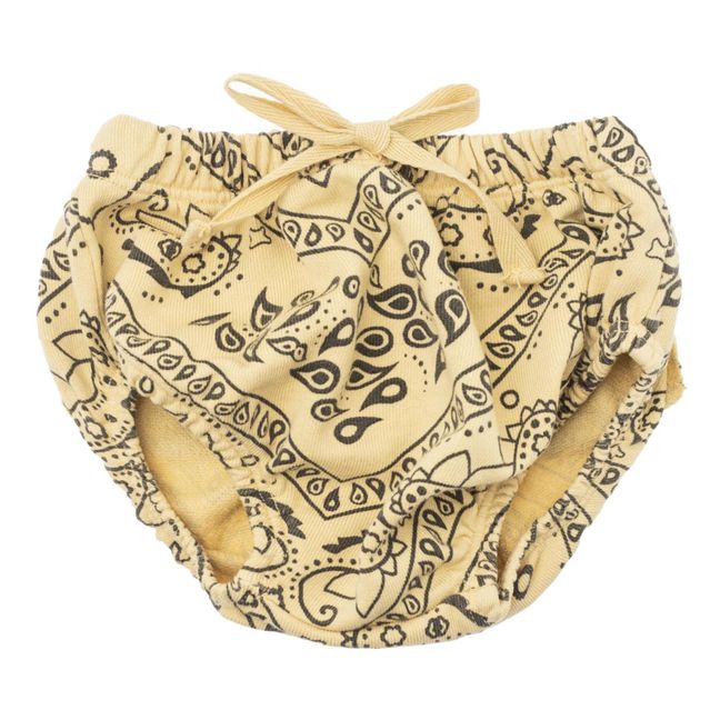 Bandana Print Organic Cotton Bloomer | Yellow