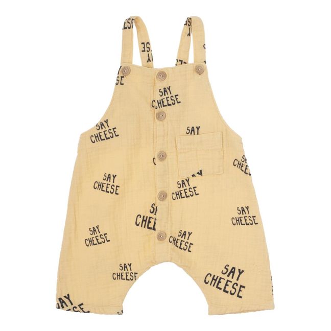 Say Cheese Cotton Gauze Overalls | Gelb