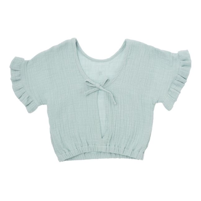 Lisa Cotton Gauze Blouse | Verde acqua