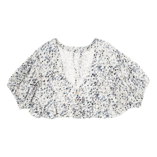 Animal Print Blouse | Ecru