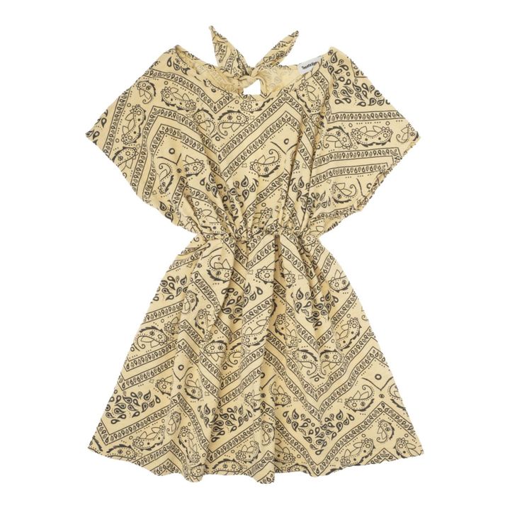 Organic Cotton Bandana Print Dress | Giallo- Immagine del prodotto n°0