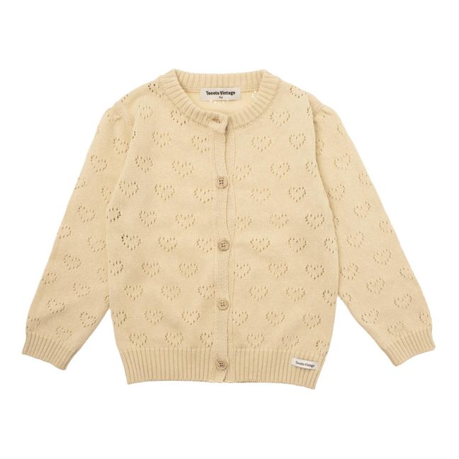 Hearts Cardigan | Blasses Gelb