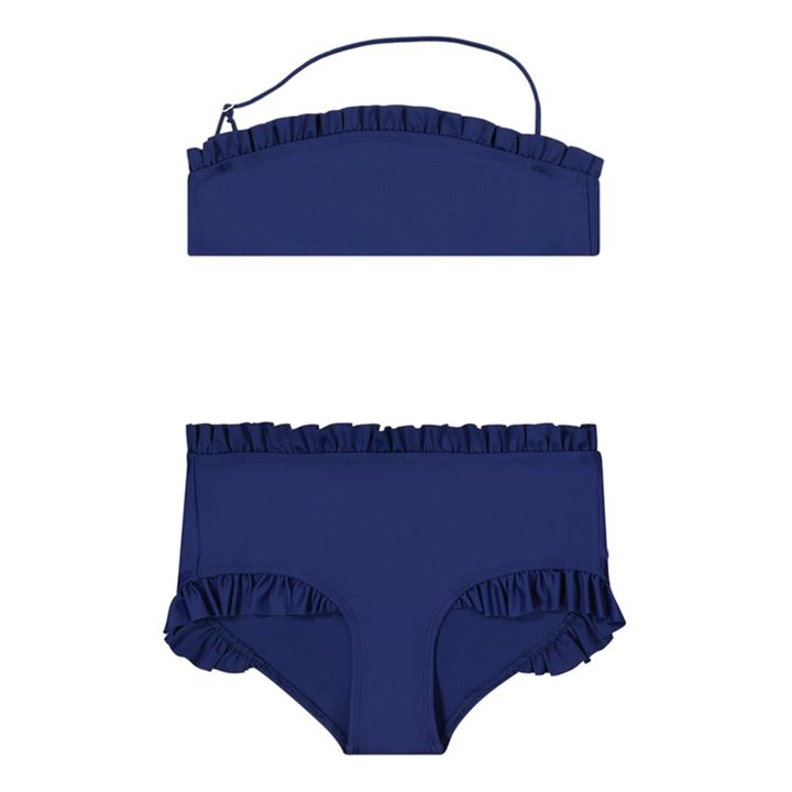 Maillot de bain 2 pièces en maille pailletée fille noir