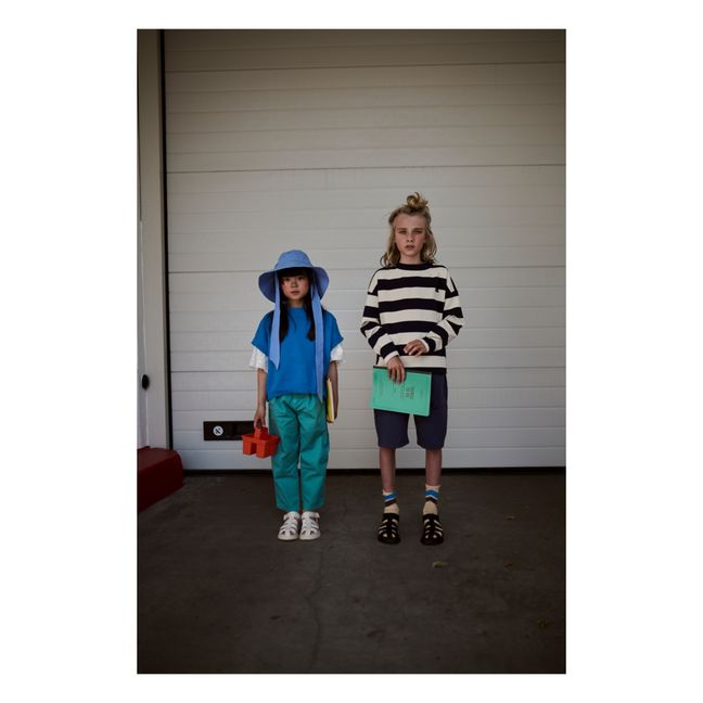 Oversized Striped Sweatshirt | Nachtblau