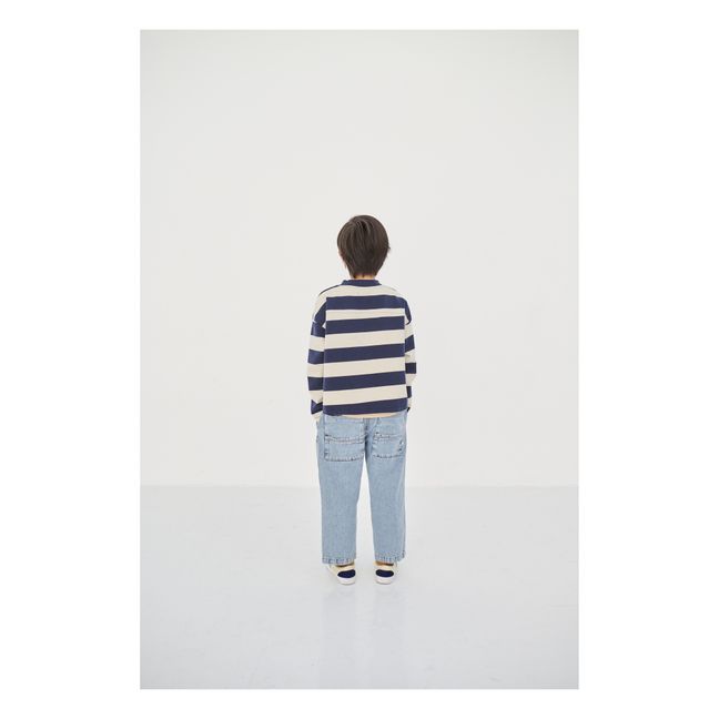 Oversized Striped Sweatshirt | Nachtblau