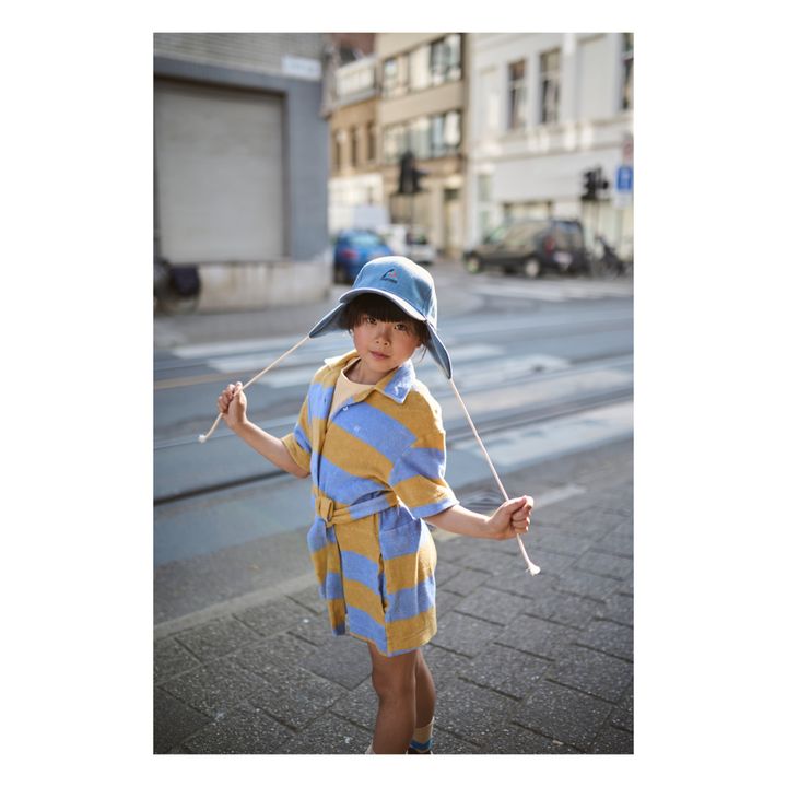 Terry Cloth Striped Playsuit | Blau- Produktbild Nr. 2