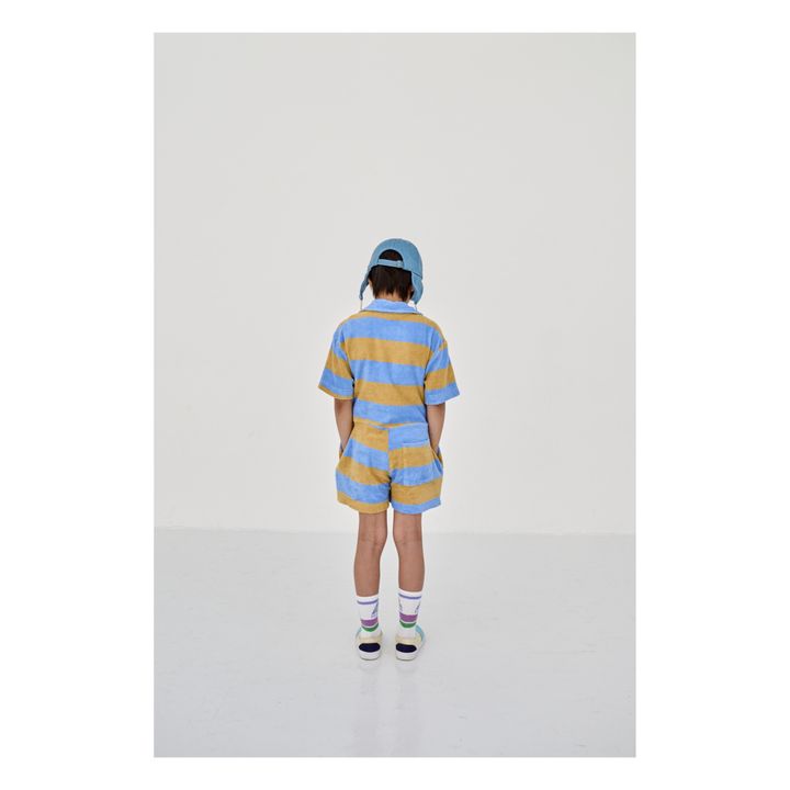 Terry Cloth Striped Playsuit | Blau- Produktbild Nr. 6