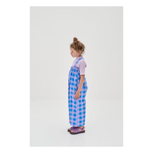 Wavy Checked Jumpsuit | Blue