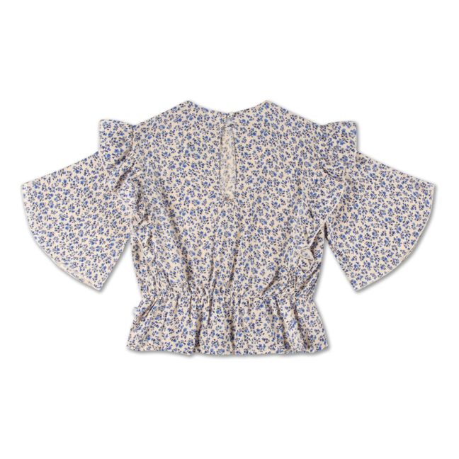 Top Volants Liberty | Bleu