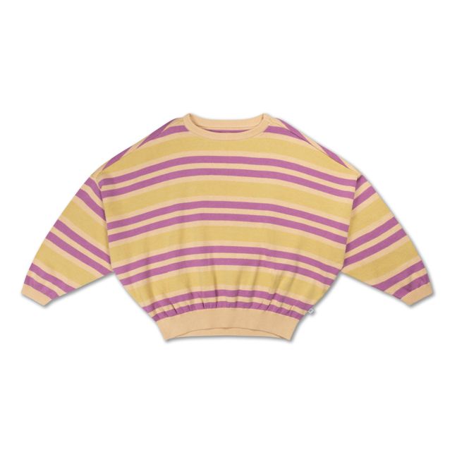 Pull Manches Chauve Souris Rayé | Sable