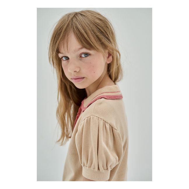 Wool Polo Shirt | Camel
