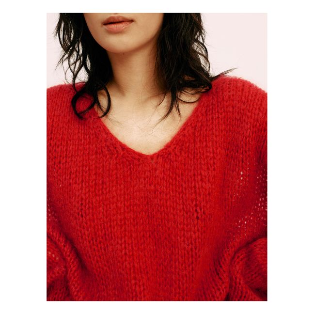 Jersey de mohair Maite | Rojo Frambuesa