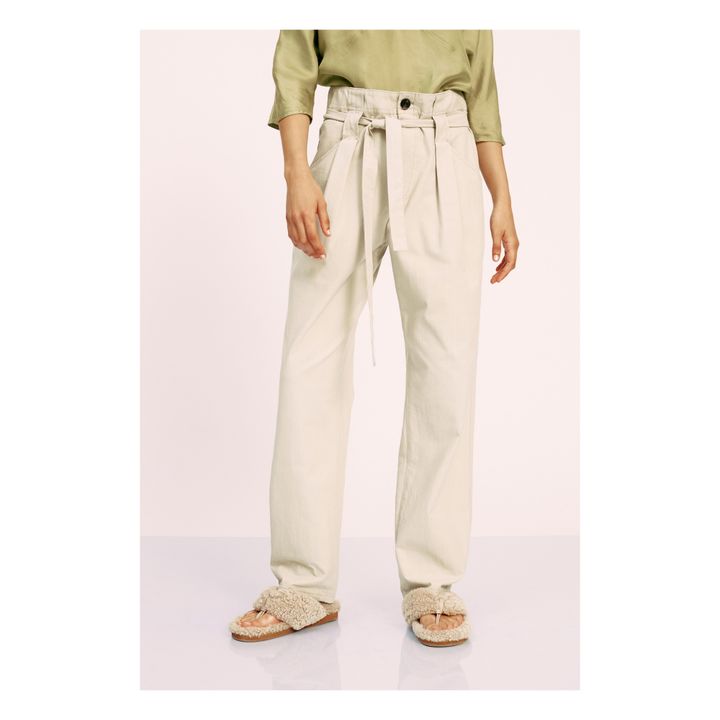Regna Organic Cotton Jeans | Cream- Product image n°2