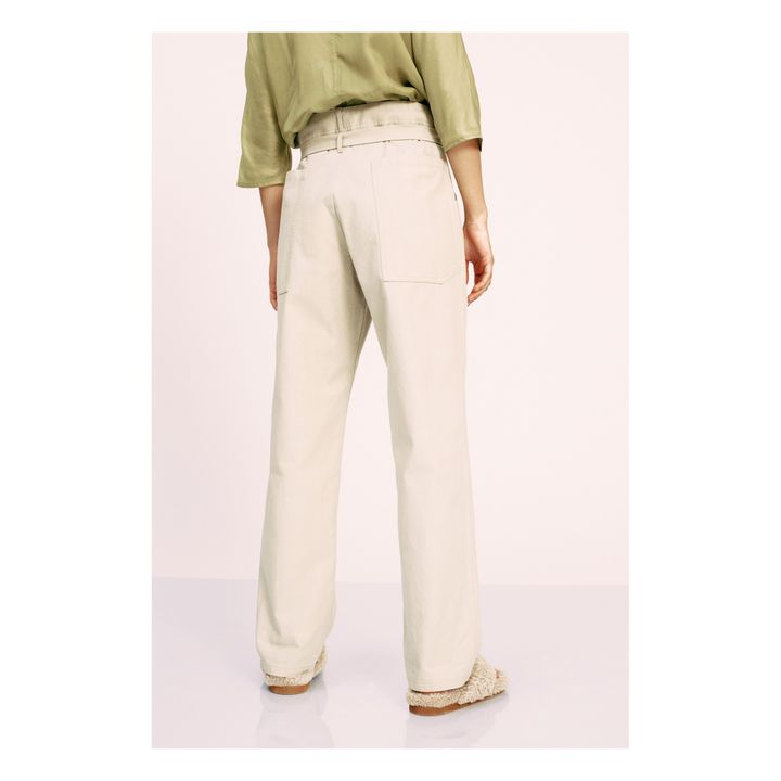 Regna Organic Cotton Jeans | Cream- Product image n°3