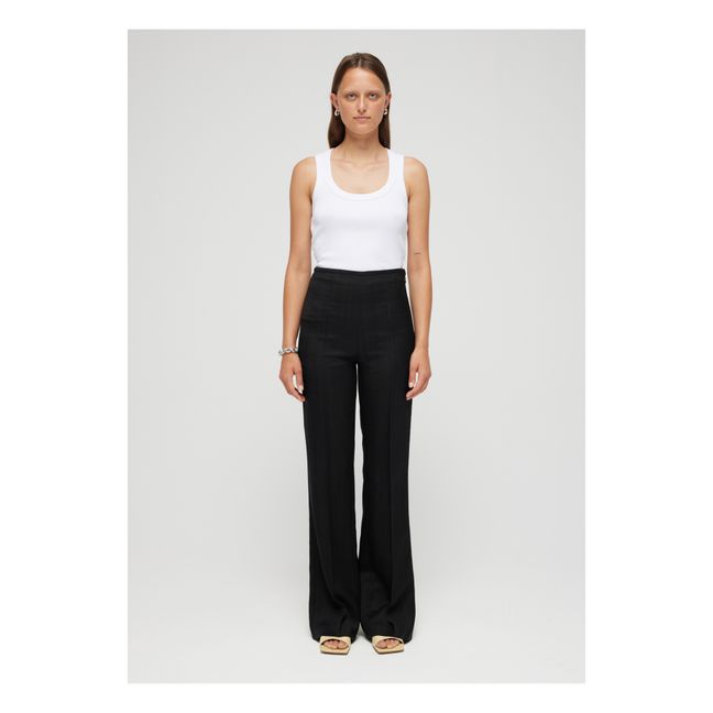 Pantalon Tailored High-Waisted | Noir