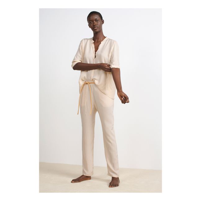 Camisa Harmonia Cupro | Beige Nude