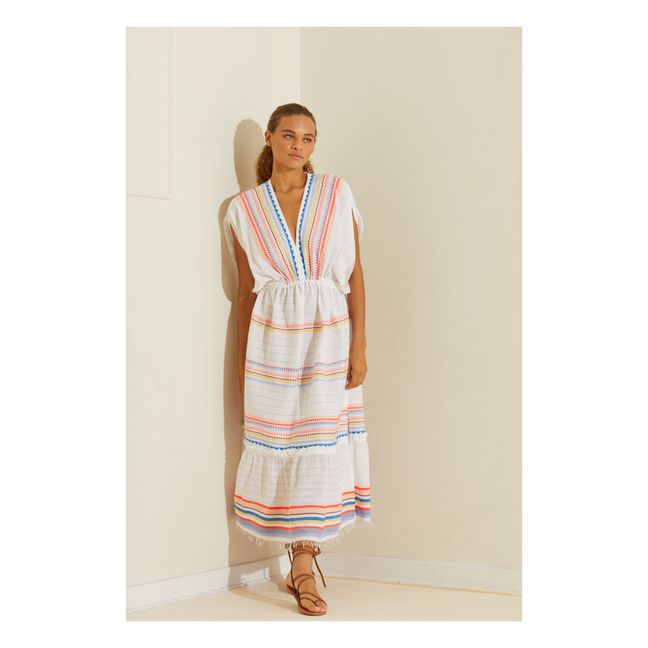 Robe Plunge Neck Bekah | Blanc