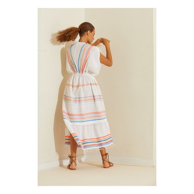 Robe Plunge Neck Bekah | Blanc
