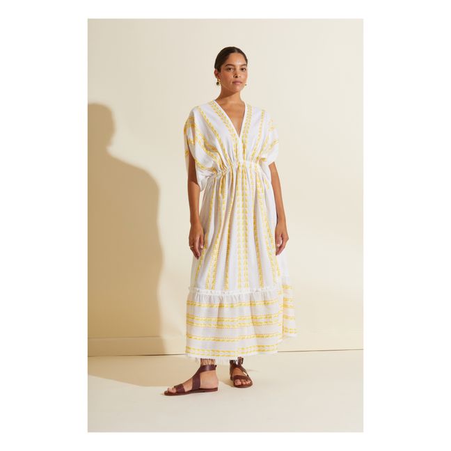 Abeba Plunge Neck Dress | Gelb