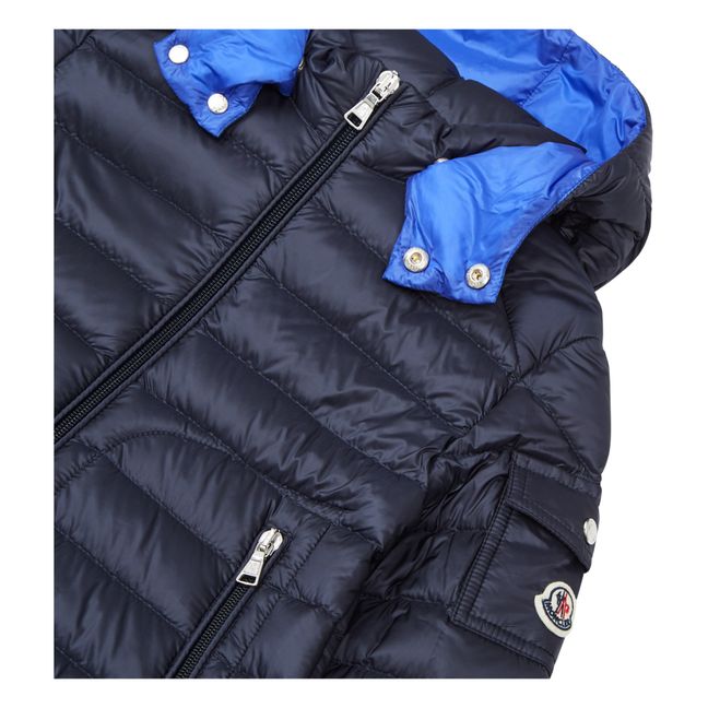 Lauros Hooded Puffer Coat | Navy blue